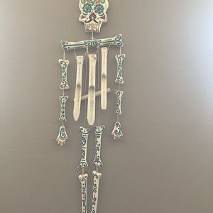 World Market vintage Day of the Dead skeleton wind chime.